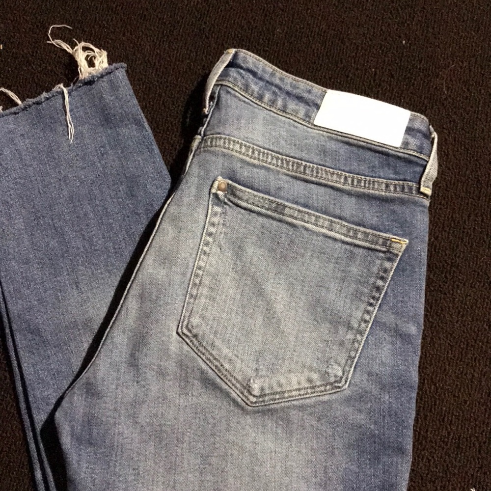 Light Blue Ankle Cut Skinny Jeans